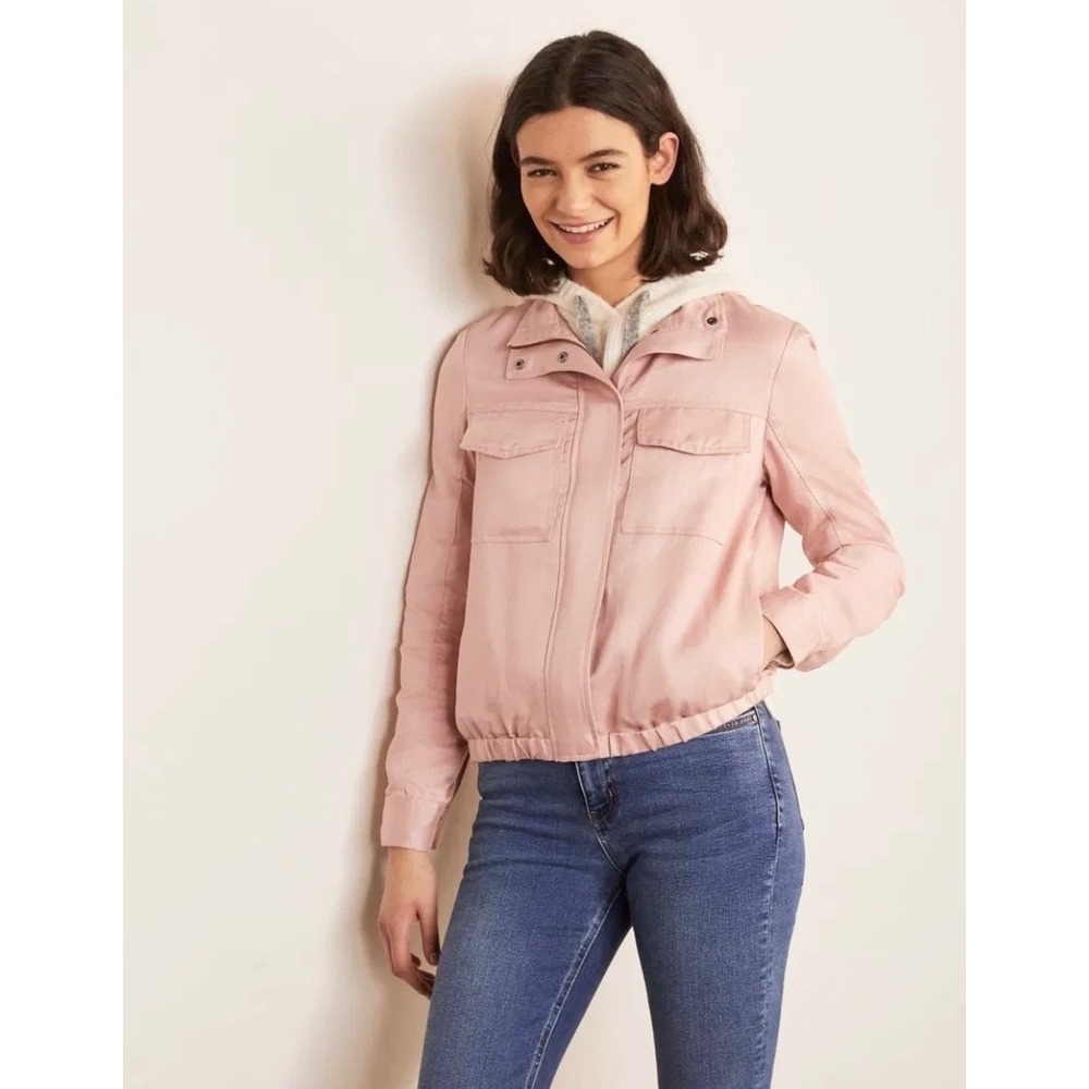 Boden Hardwicke Utility Bomber Jacket Womens Womens Size US 2 Soft Girl Pastel
